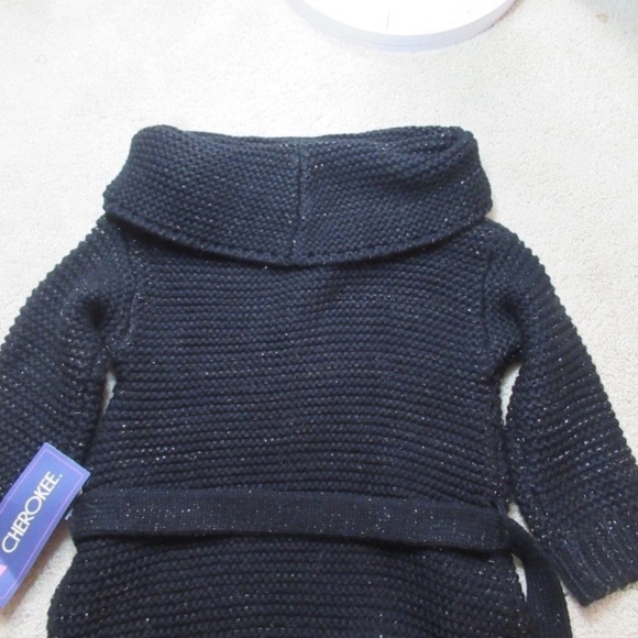 Relisted 6 - 6X sweater dress black w/ shimmer  girls small - Picture 9 of 11